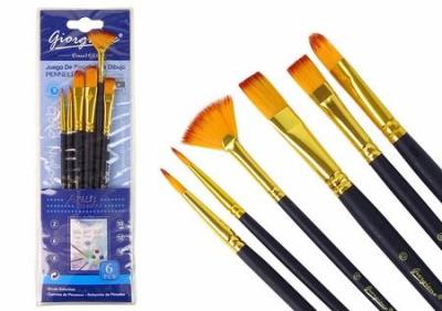 Opakowanie Pędzle kształty 6 sztuk