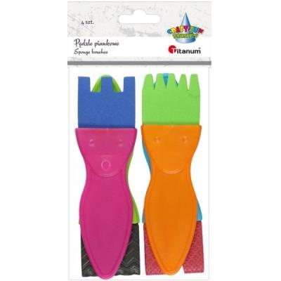 Opakowanie Pędzle piankowe płaskie 4szt.