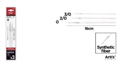 Pędzle profesjonalne malarskie 3szt. Wydawca: Artix. SmakLiter.pl Opakowanie Pędzle profesjonalne malarskie 3szt