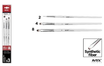 Pędzle syntetyczne 3szt. Wydawca: MP Main Paper. SmakLiter.pl Opakowanie Pędzle syntetyczne 3szt
