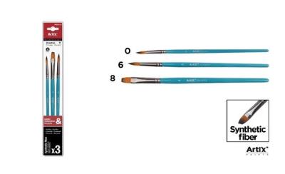 Pędzle syntetyczne 3szt. Wydawca: Artix. SmakLiter.pl Opakowanie Pędzle syntetyczne 3szt