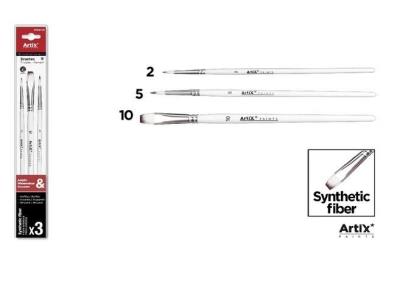Pędzle syntetyczne 3szt. Wydawca: Artix. SmakLiter.pl Opakowanie Pędzle syntetyczne 3szt