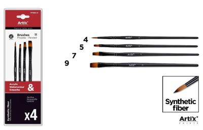 Pędzle syntetyczne 4szt. Wydawca: MP Main Paper. SmakLiter.pl Opakowanie Pędzle syntetyczne 4szt