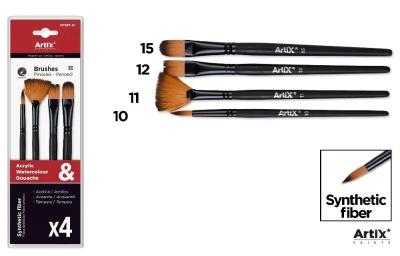 Pędzle syntetyczne 4szt. Wydawca: MP Main Paper. SmakLiter.pl Opakowanie Pędzle syntetyczne 4szt