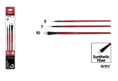 Pędzle syntetyczne miękkie 3szt. Wydawca: Artix. SmakLiter.pl Opakowanie Pędzle syntetyczne miękkie 3szt