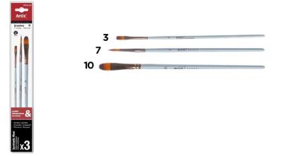 Pędzle syntetyczne zestaw 3szt. Wydawca: MP Main Paper. SmakLiter.pl Opakowanie Pędzle syntetyczne zestaw 3szt