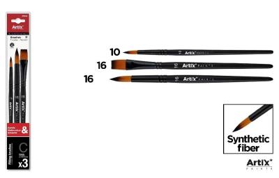 Pędzle syntetyczne zestaw C 3szt. Wydawca: MP Main Paper. SmakLiter.pl Opakowanie Pędzle syntetyczne zestaw C 3szt