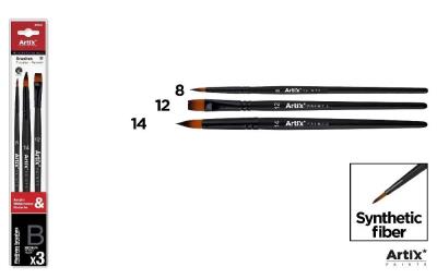 Opakowanie Pędzle syntetyczne zestaw M 3szt.