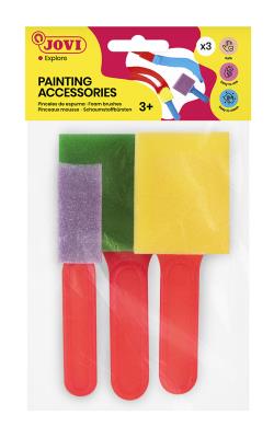 Pędzle z gąbki 3 szt. duże. Wydawca: JOVI. SmakLiter.pl Opakowanie Pędzle z gąbki 3 szt. duże