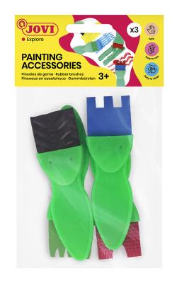 Pędzle z gumy 4 wzory. Wydawca: JOVI. SmakLiter.pl Opakowanie Pędzle z gumy 4 wzory