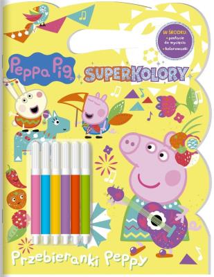 Peppa Pig. Superkolory cz.5 Przebieranki Peppy. Autor:   Praca zbiorowa. SmakLiter.pl Okładka książki Peppa Pig. Superkolory cz.5 Przebieranki Peppy