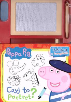 Peppa Pig. Tablica z pomysłami. Czyj to portret?. Autor: pracazbiorowa. SmakLiter.pl Okładka książki Peppa Pig. Tablica z pomysłami. Czyj to portret?