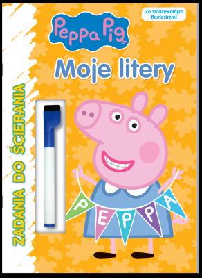 Okładka książki Peppa Pig. Zadania do ścierania. Moje litery