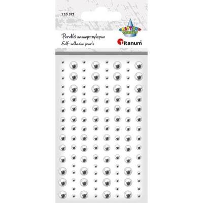 Opakowanie Perełki samoprzylepne 120szt srebrne