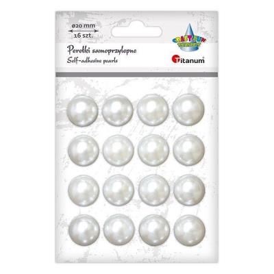 Opakowanie Perełki samoprzylepne 20mm perłowe 16szt