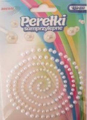 Perełki samoprzylepne białe. Wydawca: Brewis. SmakLiter.pl Opakowanie Perełki samoprzylepne białe