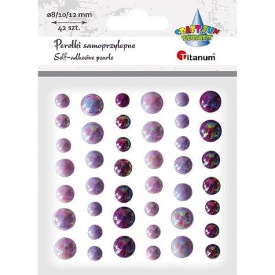 Opakowanie Perełki samoprzylepne fioletowe 42szt