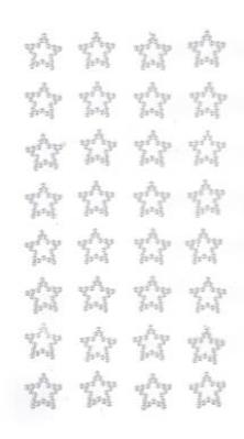 Perełki samoprzylepne gwiazdki 32szt. Wydawca: Dalprint. SmakLiter.pl Opakowanie Perełki samoprzylepne gwiazdki 32szt