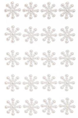 Opakowanie Perełki samoprzylepne śnieżynka 24szt