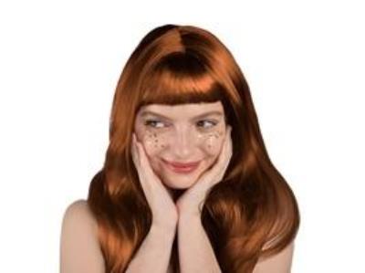 Opakowanie Peruka długie włosy ruda