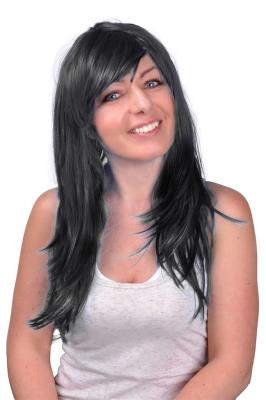 Opakowanie Peruka długowłosa czarna