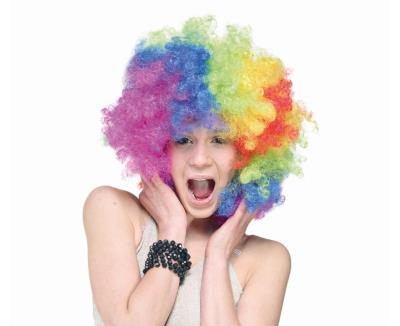 Opakowanie Peruka mega afro tęczowe