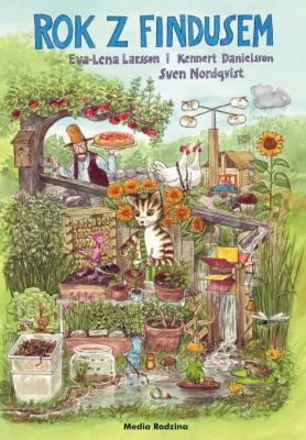 Pettson i Findus. Rok z Findusem. Autor: Eva-Lena Larsson. SmakLiter.pl Okładka książki Pettson i Findus. Rok z Findusem