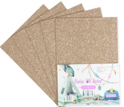 Opakowanie Pianka brokatowa brązowa 21x29,7cm 5szt