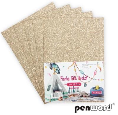 Opakowanie Pianka brokatowa cappucino 21x29,7cm 5szt