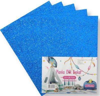 Opakowanie Pianka brokatowa ciemnoniebieska 21x29,7cm 5szt