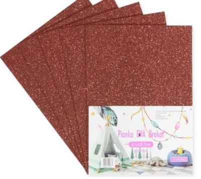 Opakowanie Pianka brokatowa grafitowa 21x29,7cm 5szt