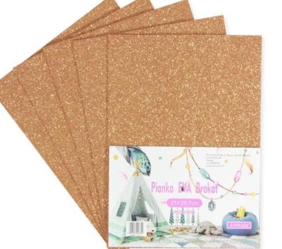 Opakowanie Pianka brokatowa miedziana 21x29,7cm 5szt