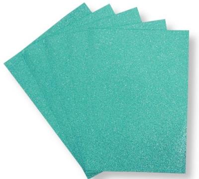 Opakowanie Pianka brokatowa turkusowa 21x29,7cm 5szt