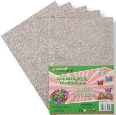 Opakowanie Pianka multicolor brokat 10 20x30 5szt