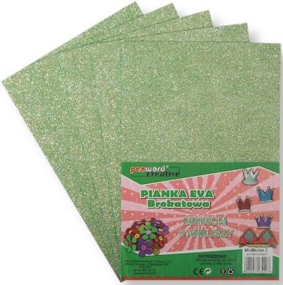 Opakowanie Pianka multicolor brokat 2 20x30 5szt
