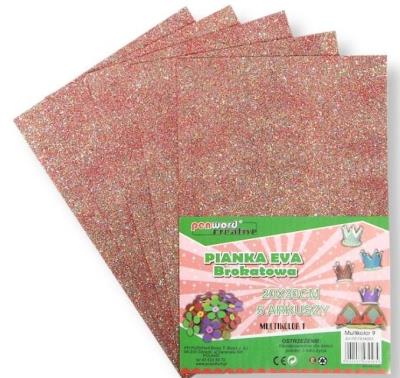 Opakowanie Pianka multicolor brokat 9 20x30 5szt
