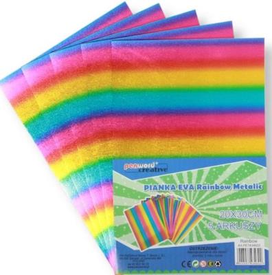 Opakowanie Pianka rainbow metalic 20x30 5szt
