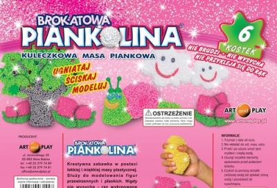 Opakowanie Piankolina brokatowa 6 kostek