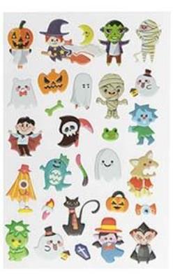 Opakowanie Piankowe naklejki halloweenowe