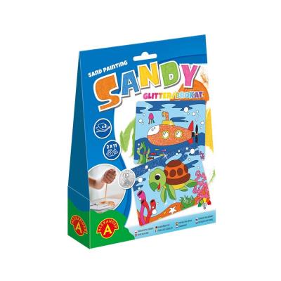 Opakowanie Piaskowe Malowanki z brokatem Sandy Glitter żółw i łódź podwodna
