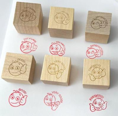 Opakowanie Pieczątki motywacyjne sześcienne angielskie