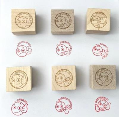 Opakowanie Pieczątki motywacyjne sześcienne polskie