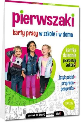 Okładka książki Pierwszaki. Karty pracy w szkole i w domu