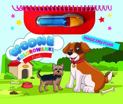 Okładka książki Pieski. Wodne kolorowanki. Magiczny pisak