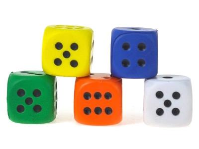 Opakowanie Piłeczka-kostka piankowa 6cm (12szt)