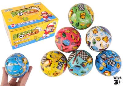 Opakowanie Piłeczka miękka Autka 76mm mix