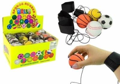 Opakowanie Piłka na gumce 6 cm 4 wzory MIX