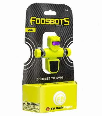 Piłkarzyki Foosbots - pojedynczy piłkarzyk Zielony. Wydawca: Fat Brain Toy Co. SmakLiter.pl Opakowanie Piłkarzyki Foosbots - pojedynczy piłkarzyk Zielony