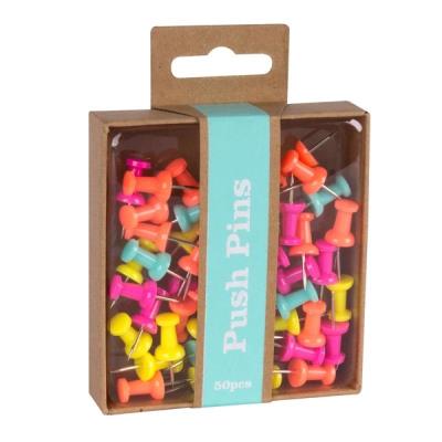 Opakowanie Pinezki beczułki Fluor Collection 50szt MIX