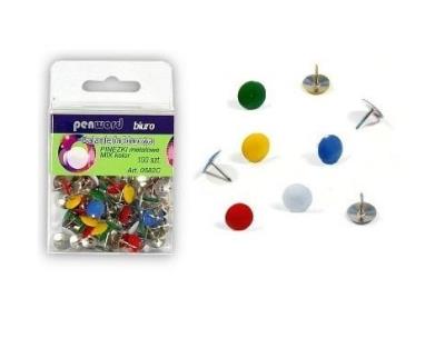 Opakowanie Pinezki metalowe mix 100szt